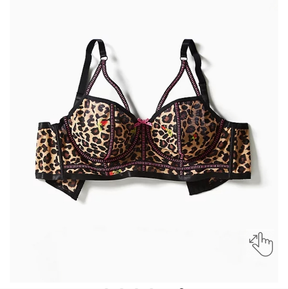 NWT Betsey Johnson Leopard Bralette